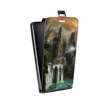 Дизайнерский вертикальный чехол-книжка для Iphone 7 водопады (на заказ)