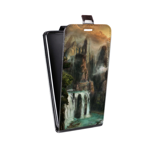 Дизайнерский вертикальный чехол-книжка для Alcatel Idol 5S водопады
