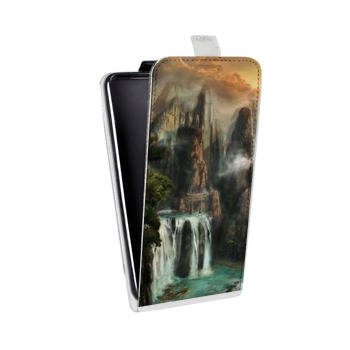 Дизайнерский вертикальный чехол-книжка для Xiaomi RedMi Note 5 Pro водопады (на заказ)