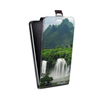 Дизайнерский вертикальный чехол-книжка для Samsung Galaxy J1 mini Prime (2016) водопады (на заказ)