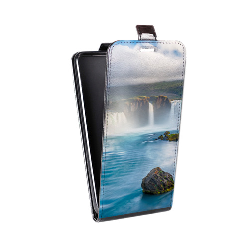 Дизайнерский вертикальный чехол-книжка для Samsung Galaxy Core водопады