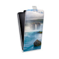 Дизайнерский вертикальный чехол-книжка для Alcatel 1C водопады