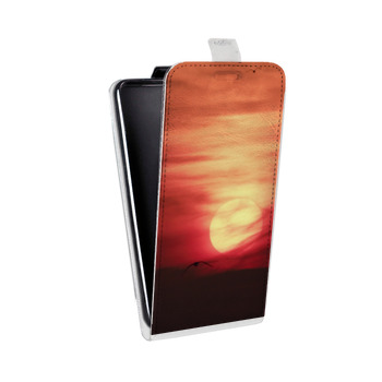 Дизайнерский вертикальный чехол-книжка для Huawei Honor 8 Закат (на заказ)