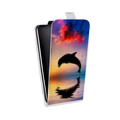 Дизайнерский вертикальный чехол-книжка для Samsung Galaxy Core Закат