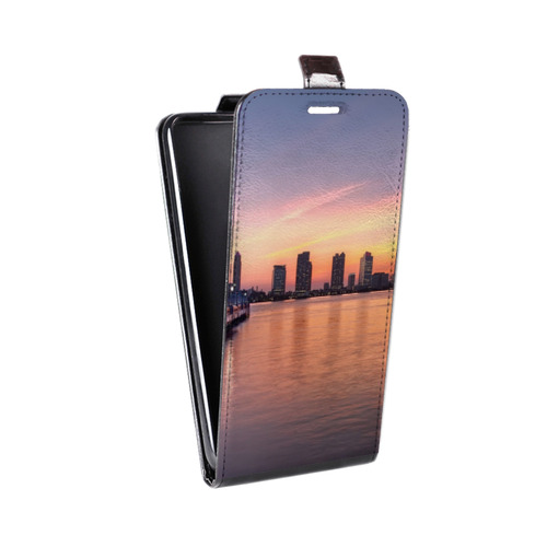 Дизайнерский вертикальный чехол-книжка для Huawei G8 Закат