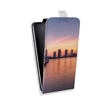Дизайнерский вертикальный чехол-книжка для Samsung Galaxy A9 (2018) Закат (на заказ)