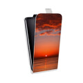 Дизайнерский вертикальный чехол-книжка для Alcatel Shine Lite Закат