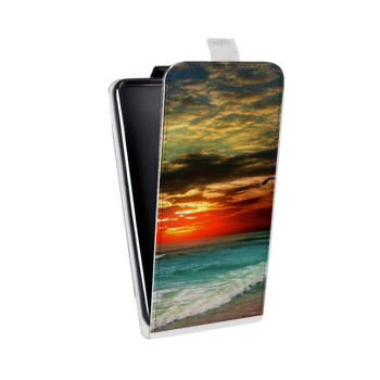 Дизайнерский вертикальный чехол-книжка для Sony Xperia E4g Закат (на заказ)
