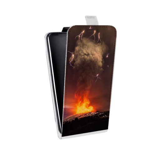 Дизайнерский вертикальный чехол-книжка для Samsung Galaxy A30 вулкан