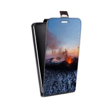 Дизайнерский вертикальный чехол-книжка для Samsung Galaxy S6 Edge вулкан (на заказ)