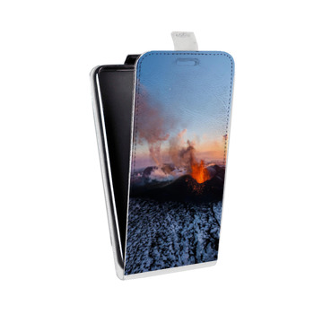 Дизайнерский вертикальный чехол-книжка для Iphone 5s вулкан (на заказ)