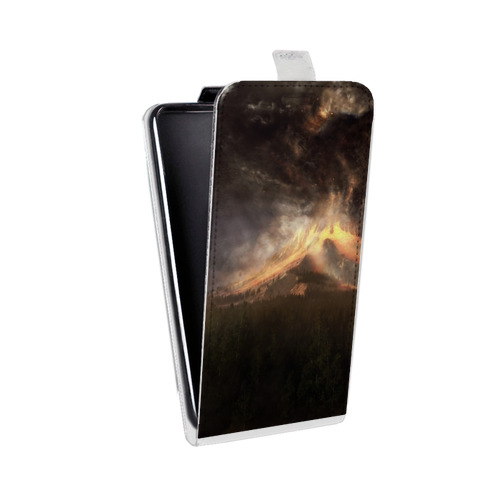 Дизайнерский вертикальный чехол-книжка для Lenovo A859 Ideaphone вулкан