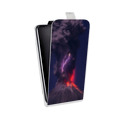 Дизайнерский вертикальный чехол-книжка для Lenovo A859 Ideaphone вулкан