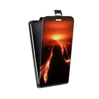Дизайнерский вертикальный чехол-книжка для Huawei P30 Pro вулкан (на заказ)