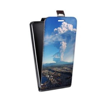 Дизайнерский вертикальный чехол-книжка для Huawei P20 вулкан (на заказ)