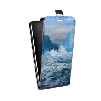 Дизайнерский вертикальный чехол-книжка для Samsung Galaxy S6 Edge айсберг (на заказ)