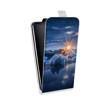 Дизайнерский вертикальный чехол-книжка для Samsung Galaxy Alpha айсберг (на заказ)