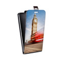 Дизайнерский вертикальный чехол-книжка для HTC One X10 Лондон
