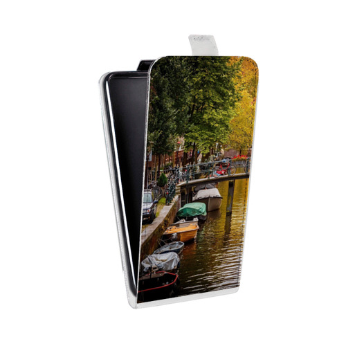 Дизайнерский вертикальный чехол-книжка для Samsung Galaxy Core Prime амстердам