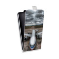 Дизайнерский вертикальный чехол-книжка для Alcatel 3 самолеты