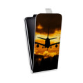 Дизайнерский вертикальный чехол-книжка для Samsung Galaxy Core самолеты