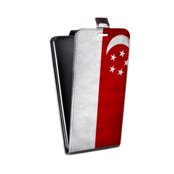Дизайнерский вертикальный чехол-книжка для Alcatel One Touch Pop D5 Сингапур (на заказ)