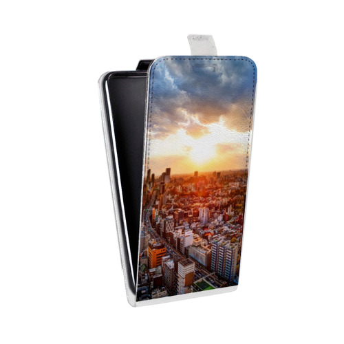Дизайнерский вертикальный чехол-книжка для Motorola Moto E7 Plus Токио