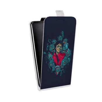 Дизайнерский вертикальный чехол-книжка для HTC U12 Plus Майкл Джексон (на заказ)