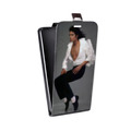 Дизайнерский вертикальный чехол-книжка для HTC Desire 516 Майкл Джексон