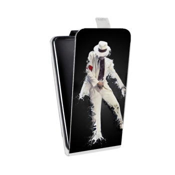 Дизайнерский вертикальный чехол-книжка для Iphone 5s Майкл Джексон (на заказ)