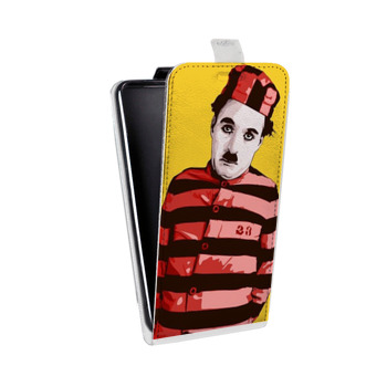 Дизайнерский вертикальный чехол-книжка для LG K7 Чарли Чаплин  (на заказ)