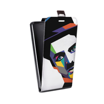 Дизайнерский вертикальный чехол-книжка для Samsung Galaxy S8 Plus Чарли Чаплин  (на заказ)