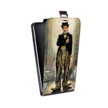 Дизайнерский вертикальный чехол-книжка для Samsung Galaxy S8 Plus Чарли Чаплин  (на заказ)