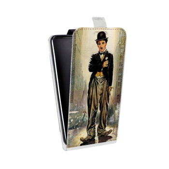Дизайнерский вертикальный чехол-книжка для Sony Xperia Z3 Чарли Чаплин  (на заказ)