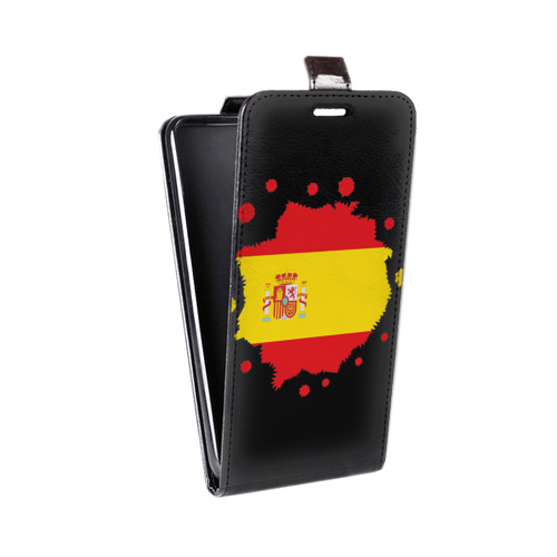 Дизайнерский вертикальный чехол-книжка для Microsoft Lumia 435 флаг Испании