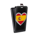 Дизайнерский вертикальный чехол-книжка для Alcatel 3 флаг Испании