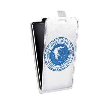 Дизайнерский вертикальный чехол-книжка для Iphone 7 флаг греции (на заказ)