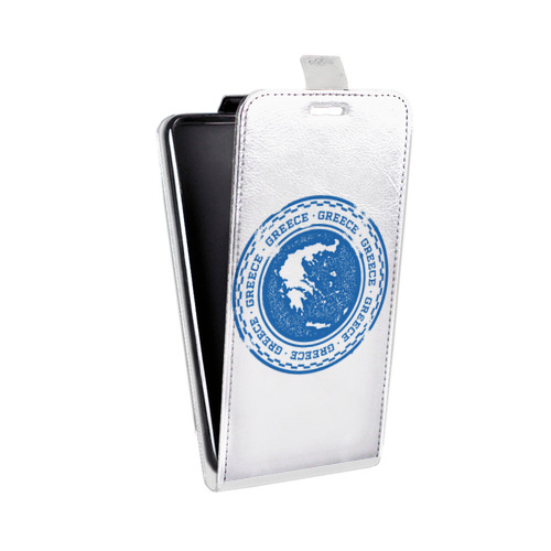 Дизайнерский вертикальный чехол-книжка для HTC Desire 12 флаг греции