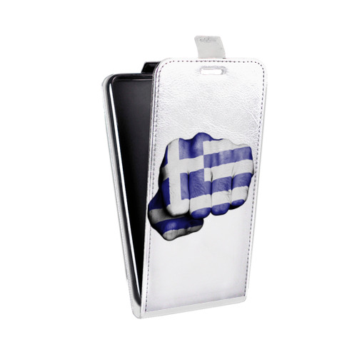 Дизайнерский вертикальный чехол-книжка для Motorola Moto E7 Plus флаг греции