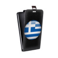 Дизайнерский вертикальный чехол-книжка для Motorola Moto G7 флаг греции
