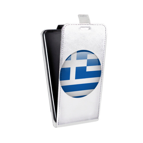 Дизайнерский вертикальный чехол-книжка для Lenovo Moto G5 флаг греции