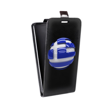 Дизайнерский вертикальный чехол-книжка для Huawei Honor 6C Pro флаг греции (на заказ)