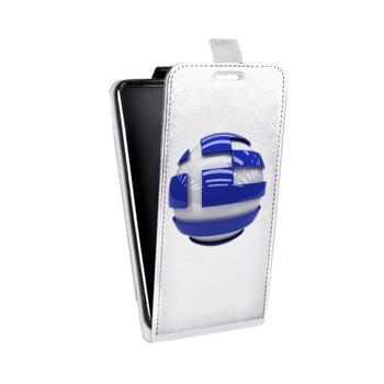 Дизайнерский вертикальный чехол-книжка для Samsung Galaxy A5 (2016) флаг греции (на заказ)