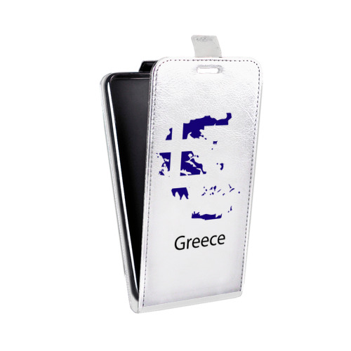 Дизайнерский вертикальный чехол-книжка для Microsoft Lumia 550 флаг греции