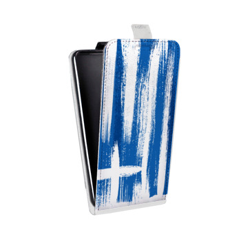 Дизайнерский вертикальный чехол-книжка для Huawei Honor 7A флаг греции (на заказ)