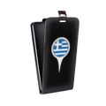Дизайнерский вертикальный чехол-книжка для Alcatel Idol 5S флаг греции