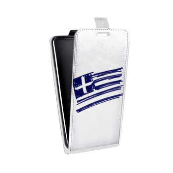 Дизайнерский вертикальный чехол-книжка для Iphone 7 флаг греции (на заказ)