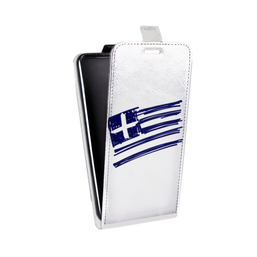 Дизайнерский вертикальный чехол-книжка для Alcatel One Touch Idol флаг греции
