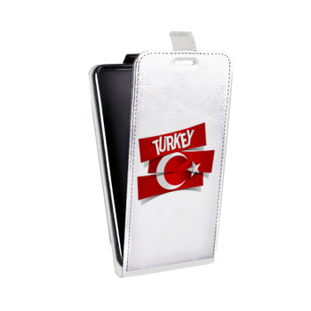 Дизайнерский вертикальный чехол-книжка для Huawei Honor 7A Pro Флаг Турции (на заказ)