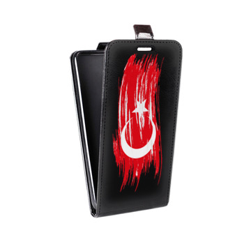 Дизайнерский вертикальный чехол-книжка для Sony Xperia C5 Ultra Dual Флаг Турции (на заказ)